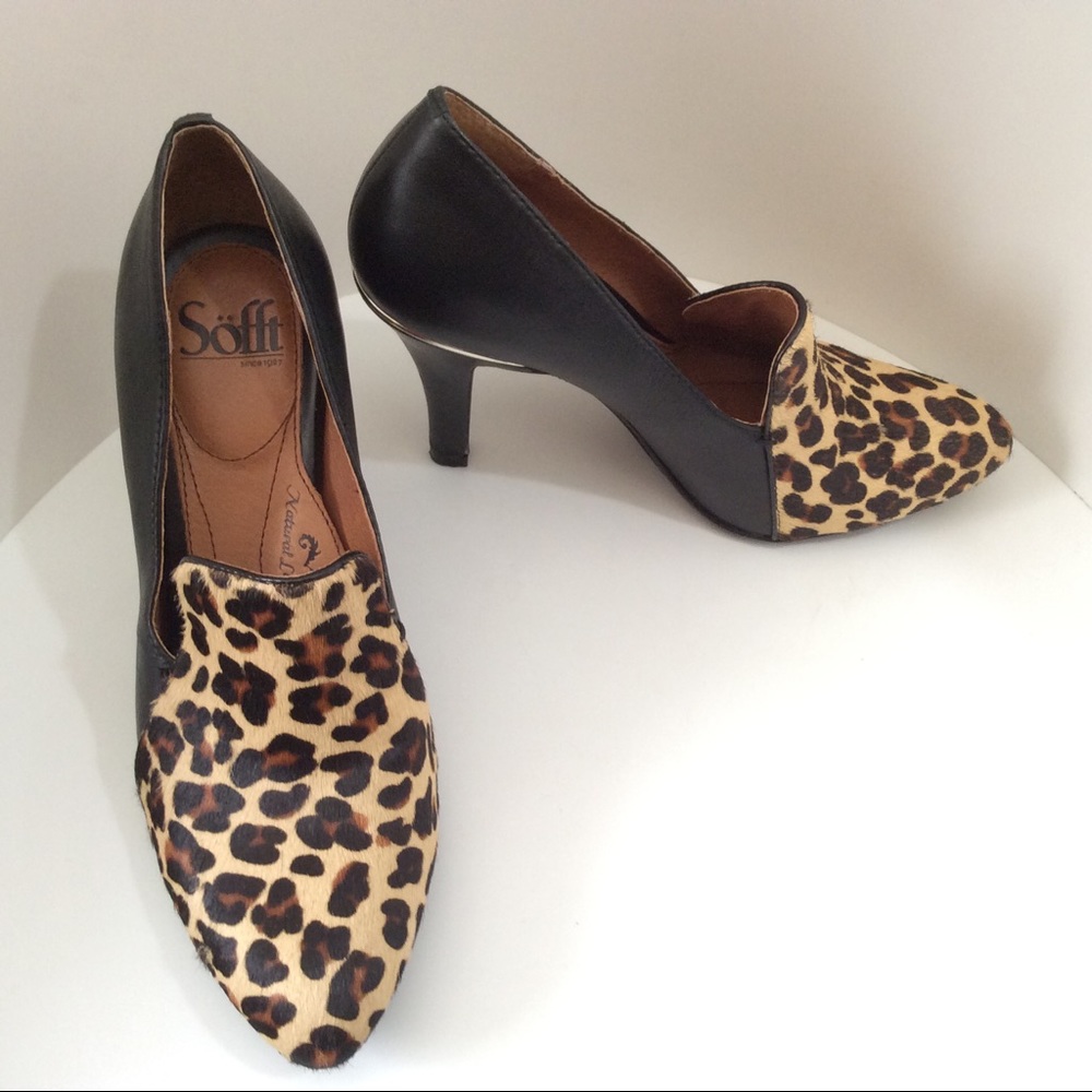 Söfft Adena leather and cowhide heels